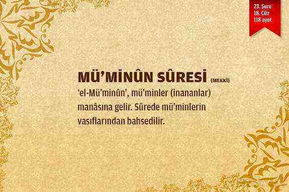 Muminun Suresi (23.sure)