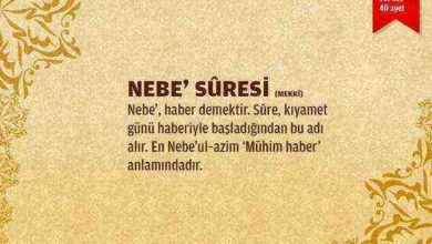 Nebe Suresi (78.sure)