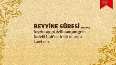 Beyyine Suresi