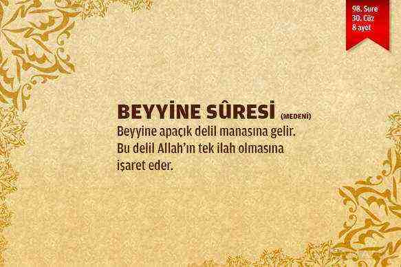 Beyyine Suresi (98.sure)