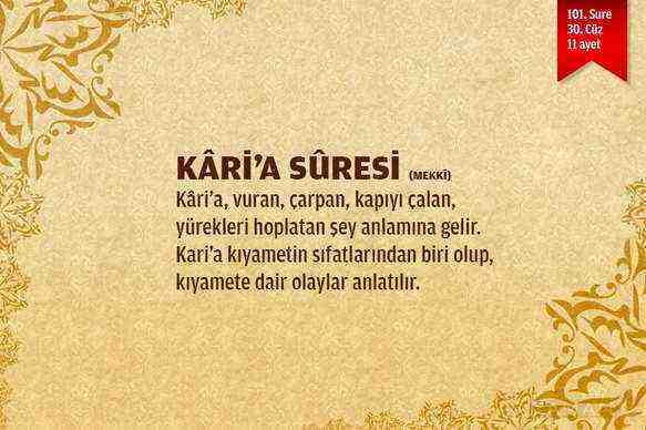 Karia Suresi (101.sure)