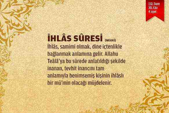 İhlas Suresi (112.sure)