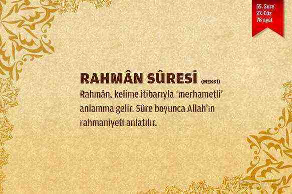 Rahman Suresi rahman suresi