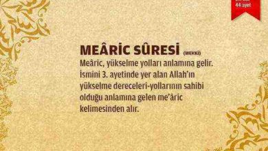 Mearic Suresi (70.sure)